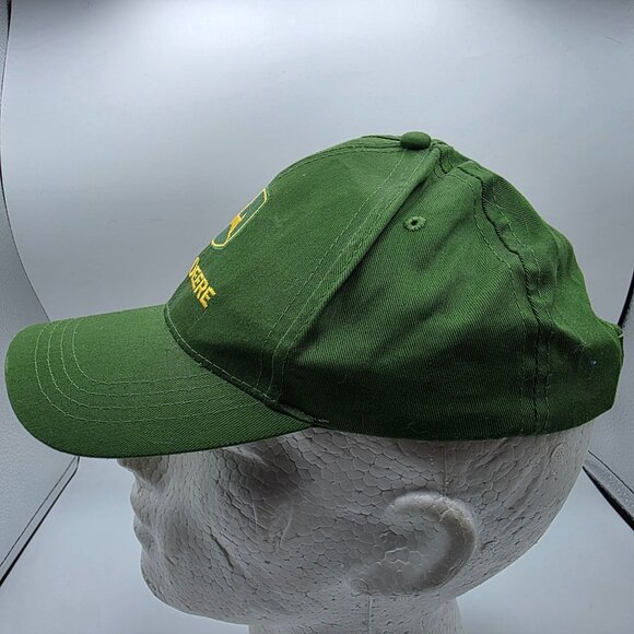 John Deere Snapback Hat Green Adjustable Embroidered Logo Adults One Size Cap - Picture 2 of 10